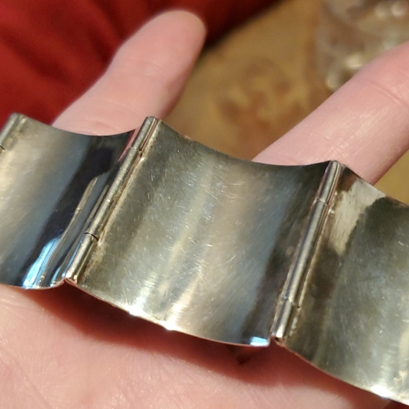 Sterling Silver 18K Gold Bracelet Industria Perua - Picture 16 of 16